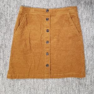 J. Crew Size 2 Tan Corduroy High Waisted Mini Skirt
